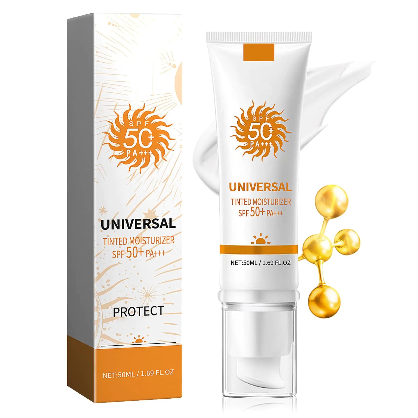 Face Sunscreen Cream SPF 50+ PA+++Moisturizing Sunscreen for FaceLong Lasting Refreshing Tinted Face Moisturizer Sunblock for Women MenNon-greasy Travel Size Facial Sunscreen Lotion