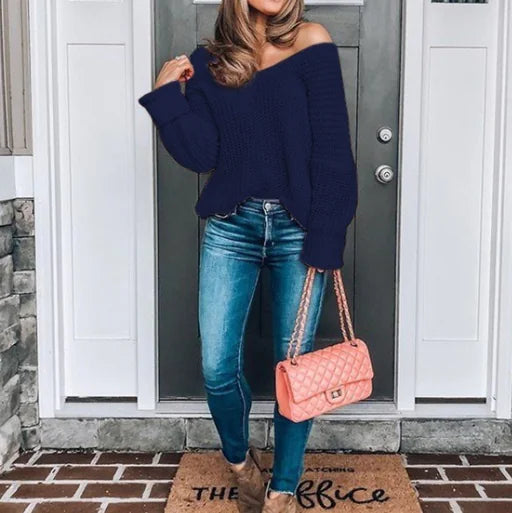 Loose Back Sweater Top