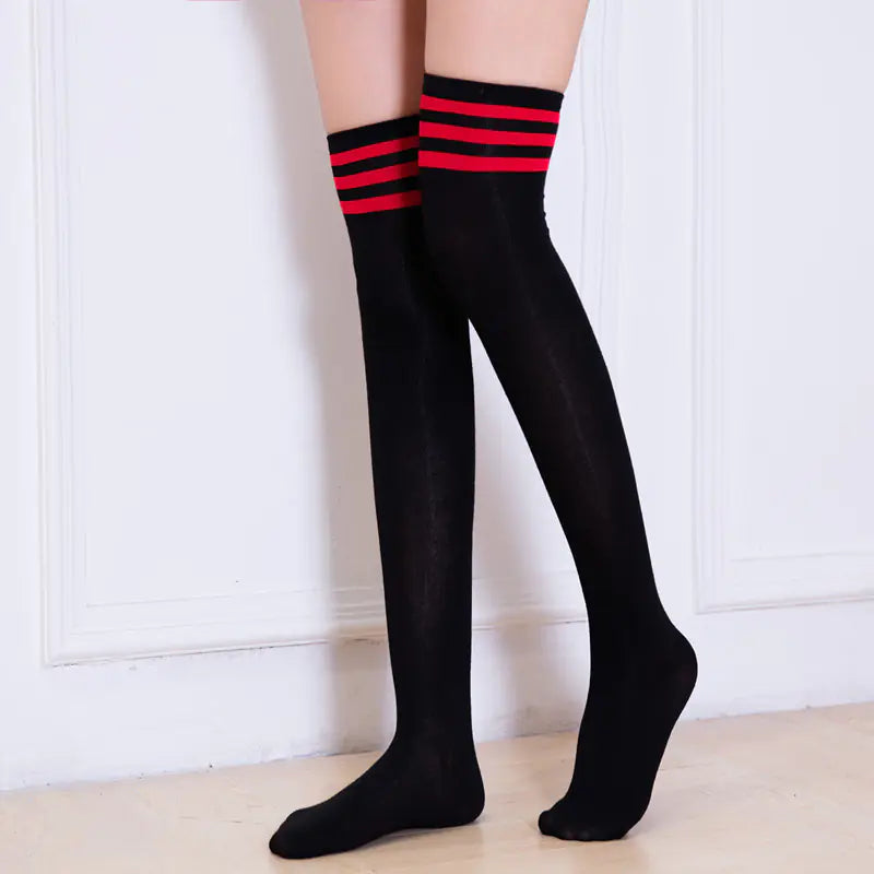 Japanese Over The Knee Women's Football Stockings