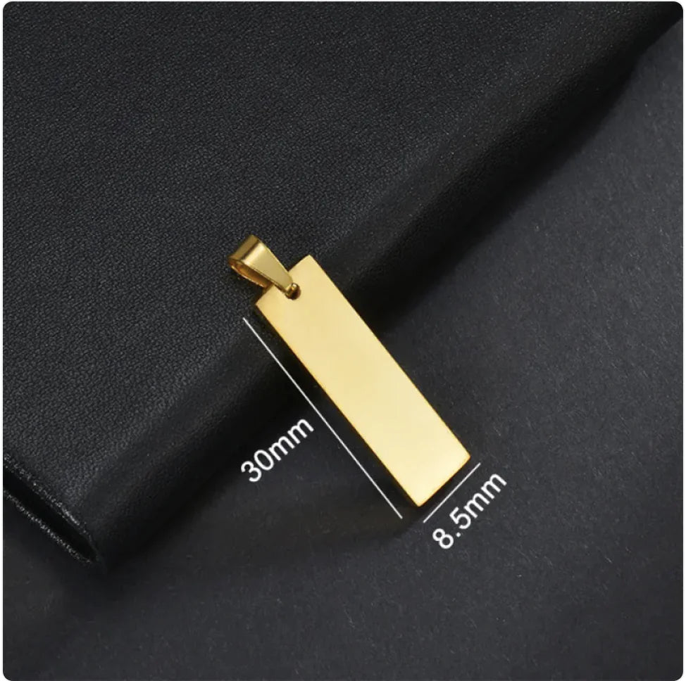 Stainless Steel Military-Style Engraved Necklace