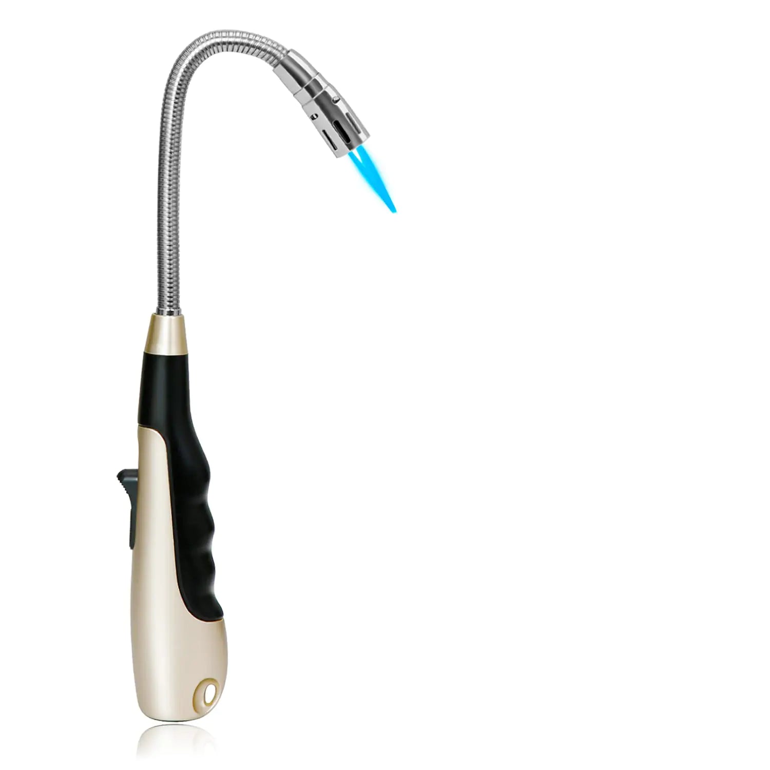 Butane Lighter Long Lighter Refillable Grill Lighter for Candle BBQ Gold(No Fuel)