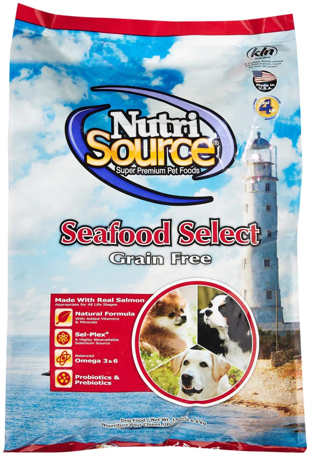 TuffyS Pet Food 131755 Nutrisource Select Grain Free Seafood For Adult Dog 15 Lb