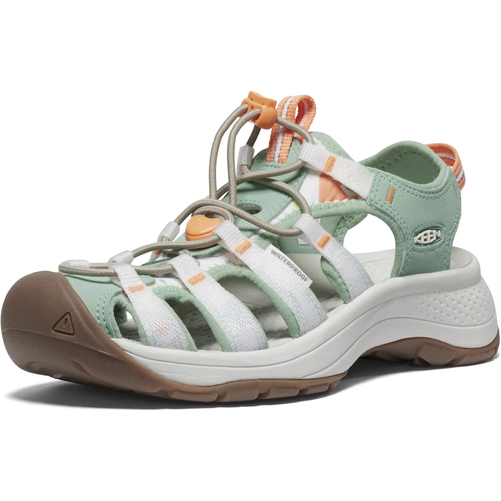 KEEN Womens Astoria West Closed Toe Sandals Terrazzo/Granite Green 11